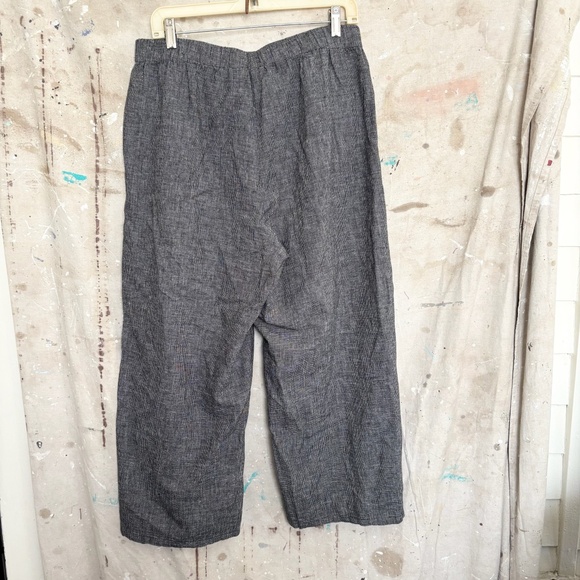 Eileen Fisher Hemp Cotton Grid Tapered Pant - Picture 6 of 7